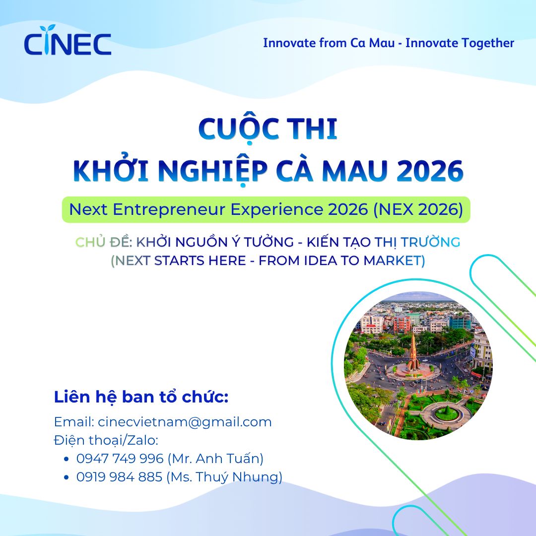 Cuộc thi Khởi nghiệp Cà Mau 2026 (NEX 2026)